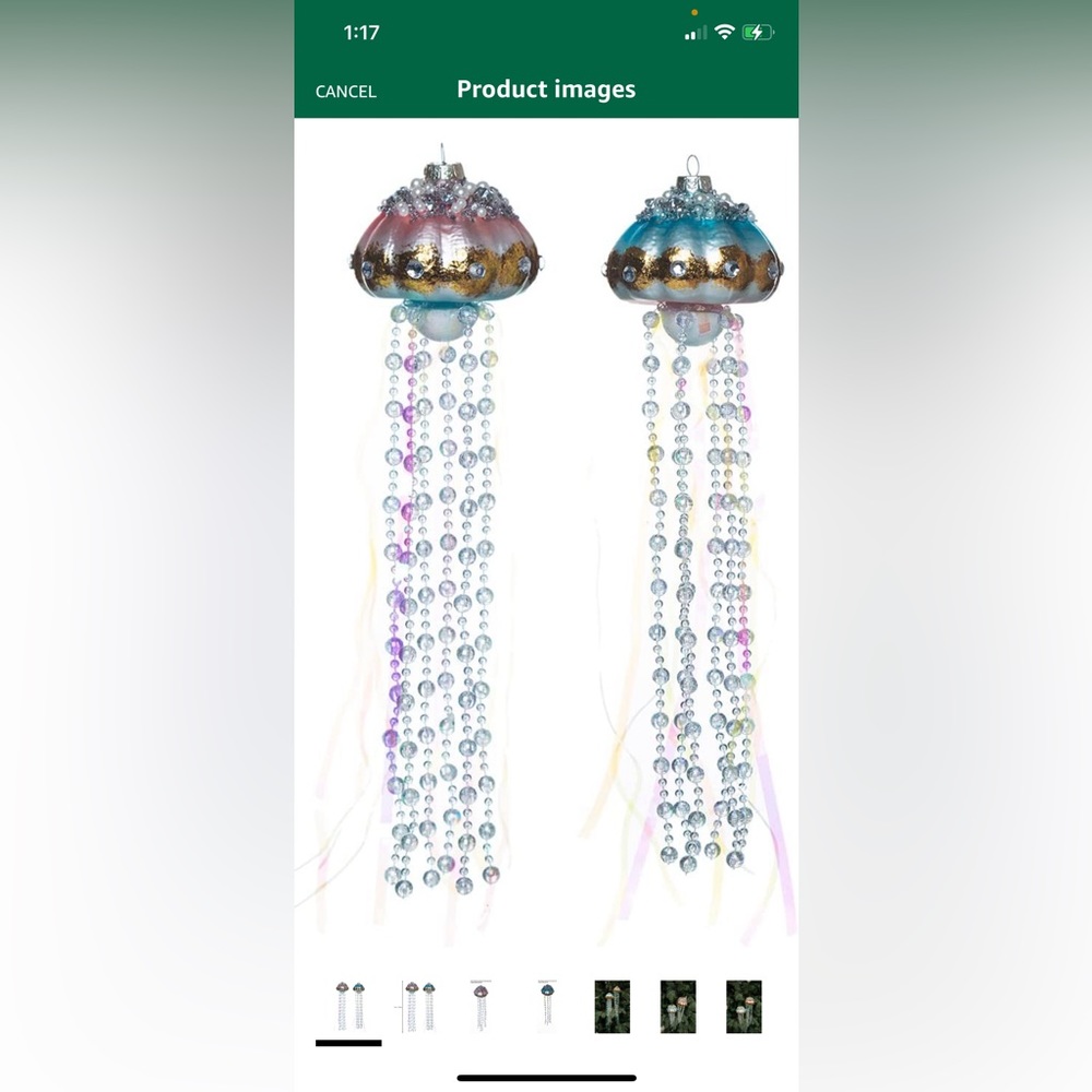 Brand new 2 Pack Glass Jellyfish.